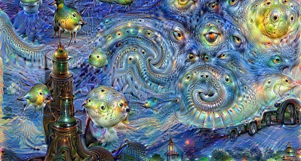 deep dream starry night